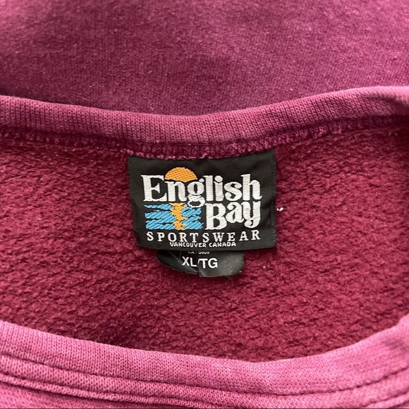 Vintage 80’s English Bay Sportswear Sweatshirt Baggy Acid Washed Pink Bi… - Picture 6 of 6